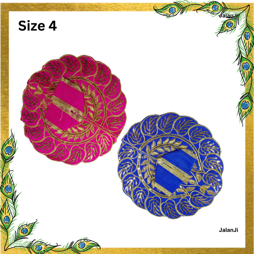 Purple Pearl & Crystal Embellished - Laddu Gopal Mukut