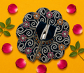 Velvet Silver Swirl Laddu Gopal Poshak - Deep Teal (Size 5)