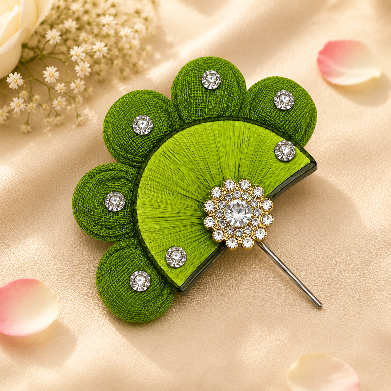 Lime Green Kanha Ji Kalgi or Pagdi Pin