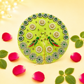 Light Green Parrot Motif Laddu Gopal Poshak with Heavy Pearl & Stone Work