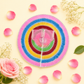 Multicolor Rainbow Pleated Ring Ladoo Gopal Poshak