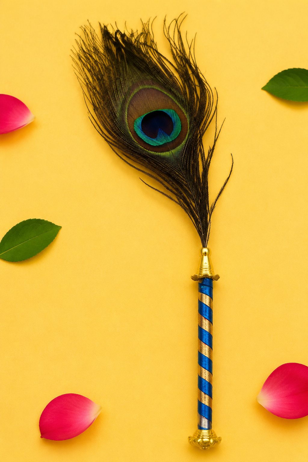 Handcrafted Mor Pankh Hand Fan for Laddu Gopal & Mandir