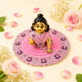Pink Crystal Embroidered Ladoo Gopal Poshak Set – Flat Lay
