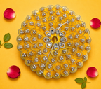 Layered Petal Pearl Cluster Laddu Gopal Poshak - Yellow (Size 6)