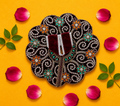 Velvet Silver Swirl Laddu Gopal Poshak - Wine Maroon (Size 5)