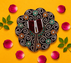 Velvet Silver Swirl Laddu Gopal Poshak - Wine Maroon (Size 5)