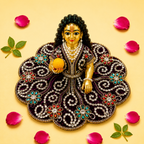 Velvet Silver Swirl Laddu Gopal Poshak - Wine Maroon (Size 5)