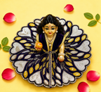 Velvet Sequin Heart Motif Laddu Gopal Poshak - Purple (Size 5)