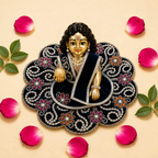 Velvet Silver Swirl Laddu Gopal Poshak - Deep Teal (Size 5)