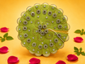 Net Scalloped Border Laddu Gopal Poshak - Light Green (Size 5)