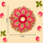 Heavy Hot Pink Peacock Motif Skill Blend Laddu Gopal Poshak with Patka & Choli - JalanJi