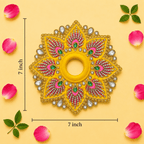 Heavy Yellow Stone Work Skill Blend Laddu Gopal Poshak with Patka & Choli - JalanJi